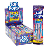 TOP POPS BLAZPBERRY TAFFY STIXX case 1.55 OZ 12ct